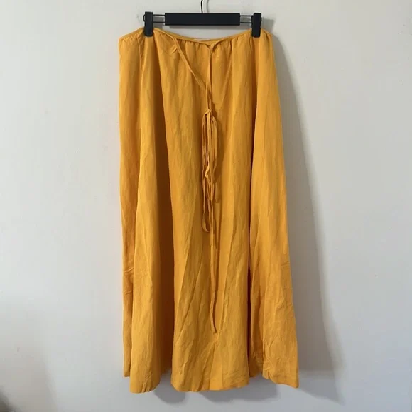 Astr The Label Marigold Divine Tie Waist Crop Top & Maxi Skirt Matching Set NEW - Picture 10 of 16